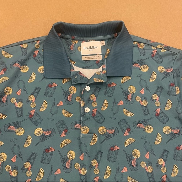 Men’s Goodfellow Summer Cocktail Golf Polo Size XL - Picture 3 of 9